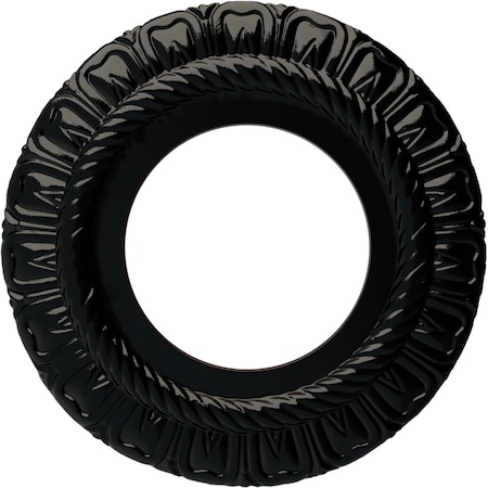 Claremont Ceiling Medallion (Fits Canopies up to 5 5/8"), 9"OD x 4 1/2"ID x 1/2"P, Black Pearl